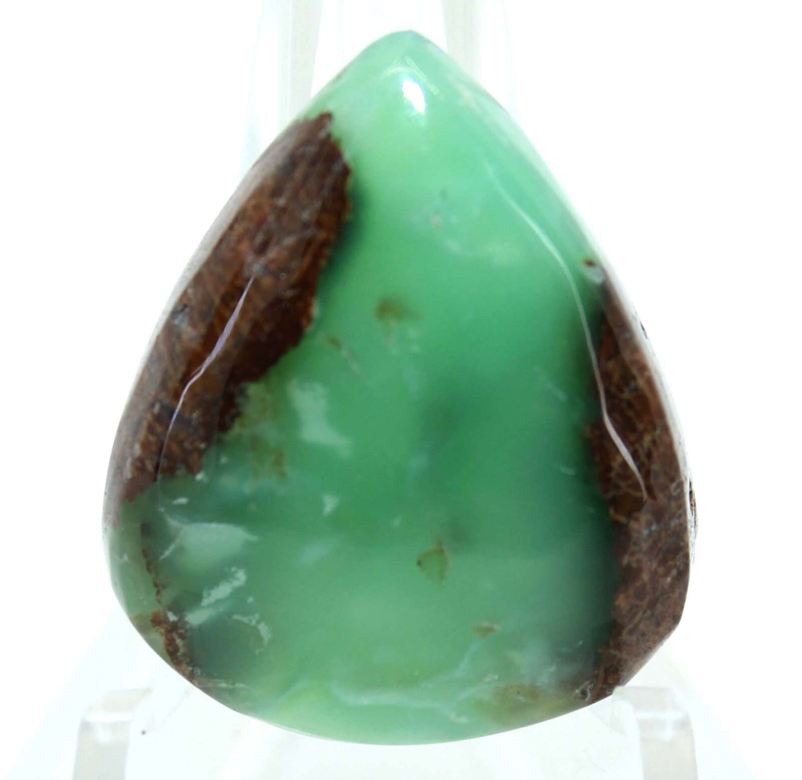 38.30 Cts Superb Bio Chrysoprase Gemstone Pear Cabochon Loose Gemstone 28x23x7