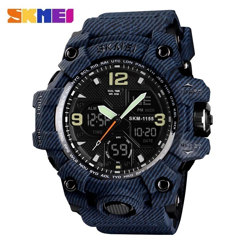 SKMEI Men Sport Watches Military Dual Time Boys Watch Digital Quartz Wristwatch