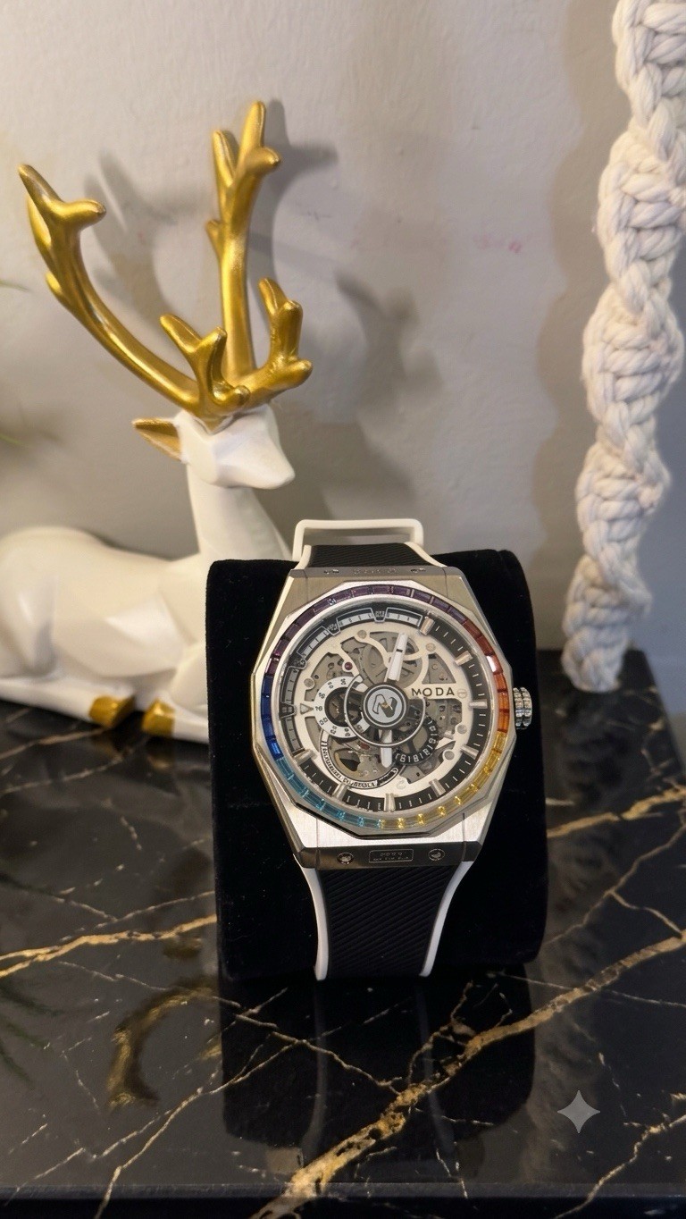 Noda Aero Series-1 43MM Stainless Steel White Skeleton Dial Automatic Watch