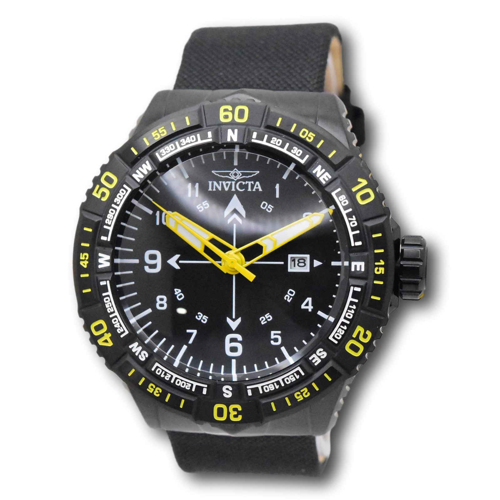 Invicta Coalition Forces Men’s Axis Ranger 49mm Black Compass Bezel Watch 49509