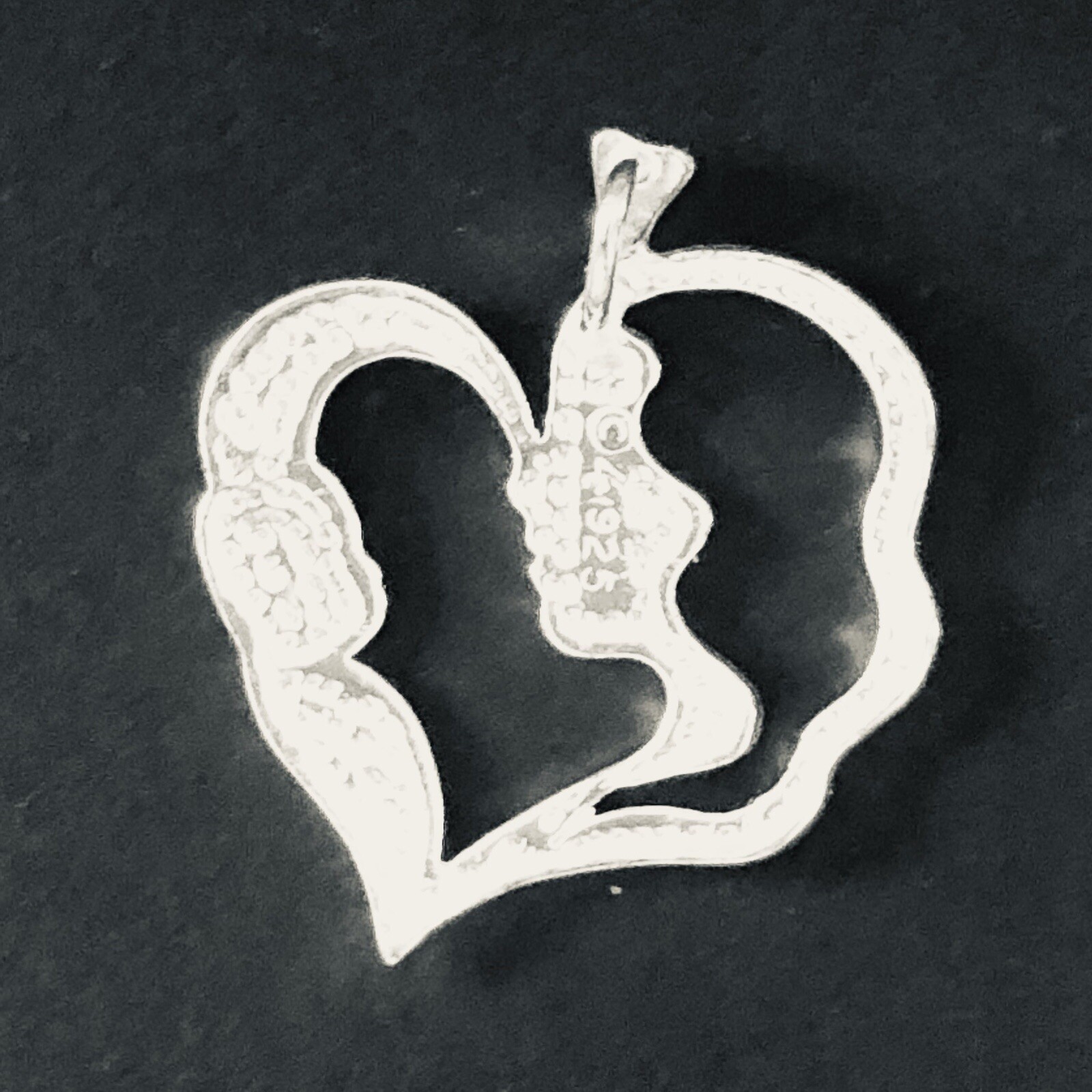 Mother And Child 925 Sterling Silver Pendant 1.25” X 1.25” Really Sweet … NOTE