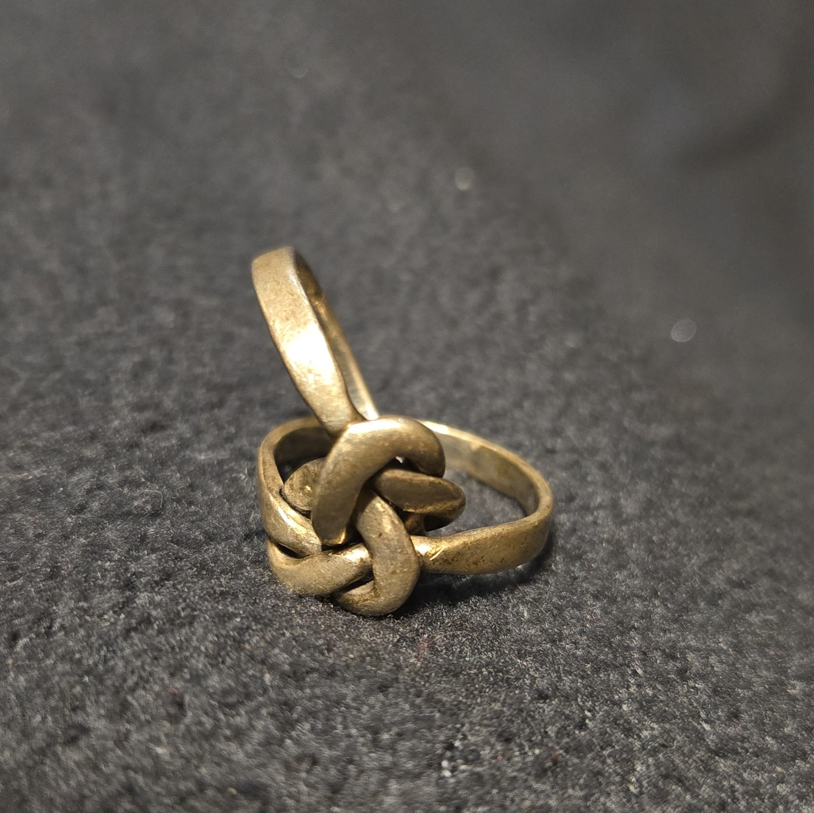 Vintage 925 Sterling Silver Celtic Knot Band Double Love Knot Ring Size 7