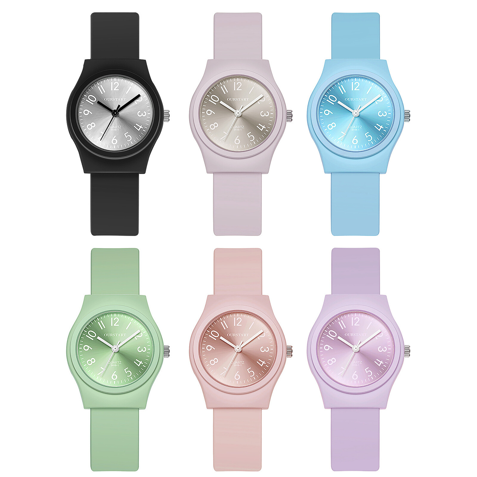 Teenagers Boys Girls Jelly Silicone Quartz Sports Wrist Watch Student Watches