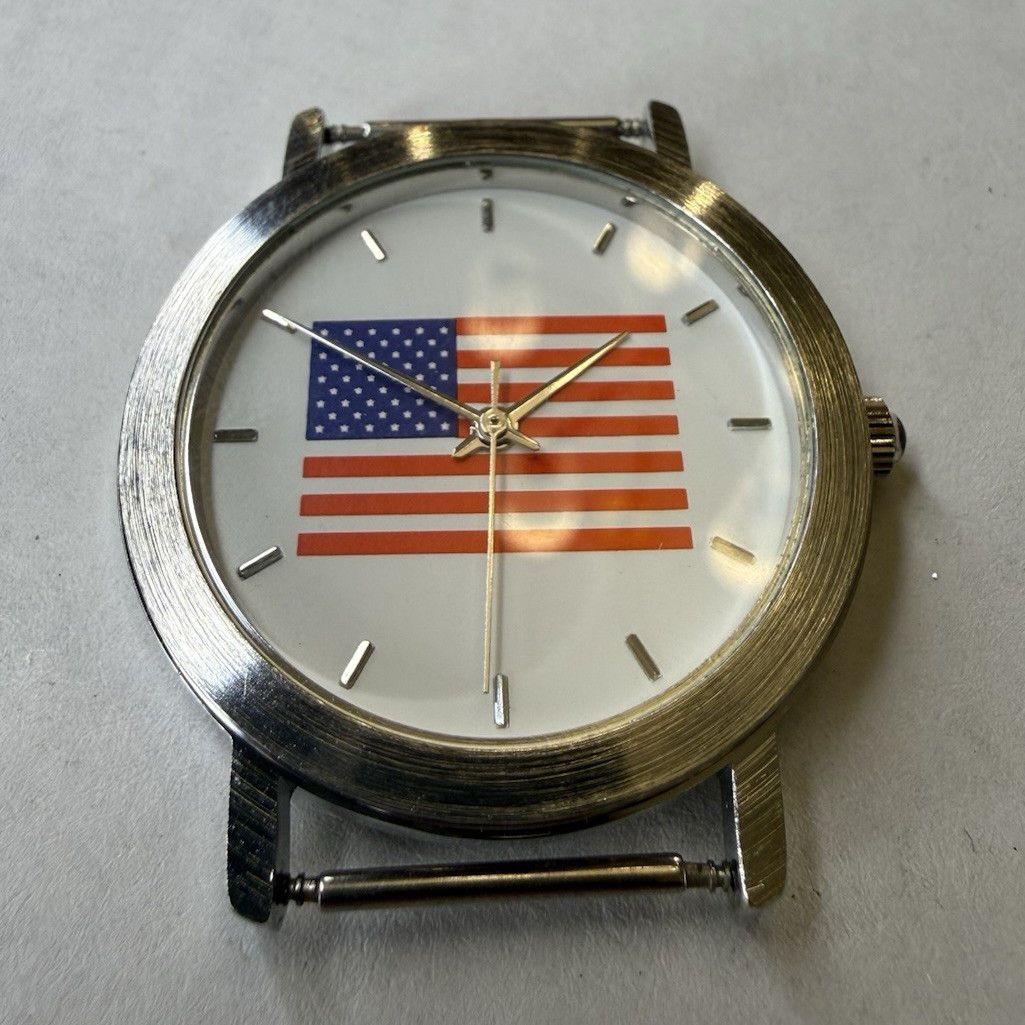 New York Watch Company Quartz USA Flag Dial 38mm SS Case