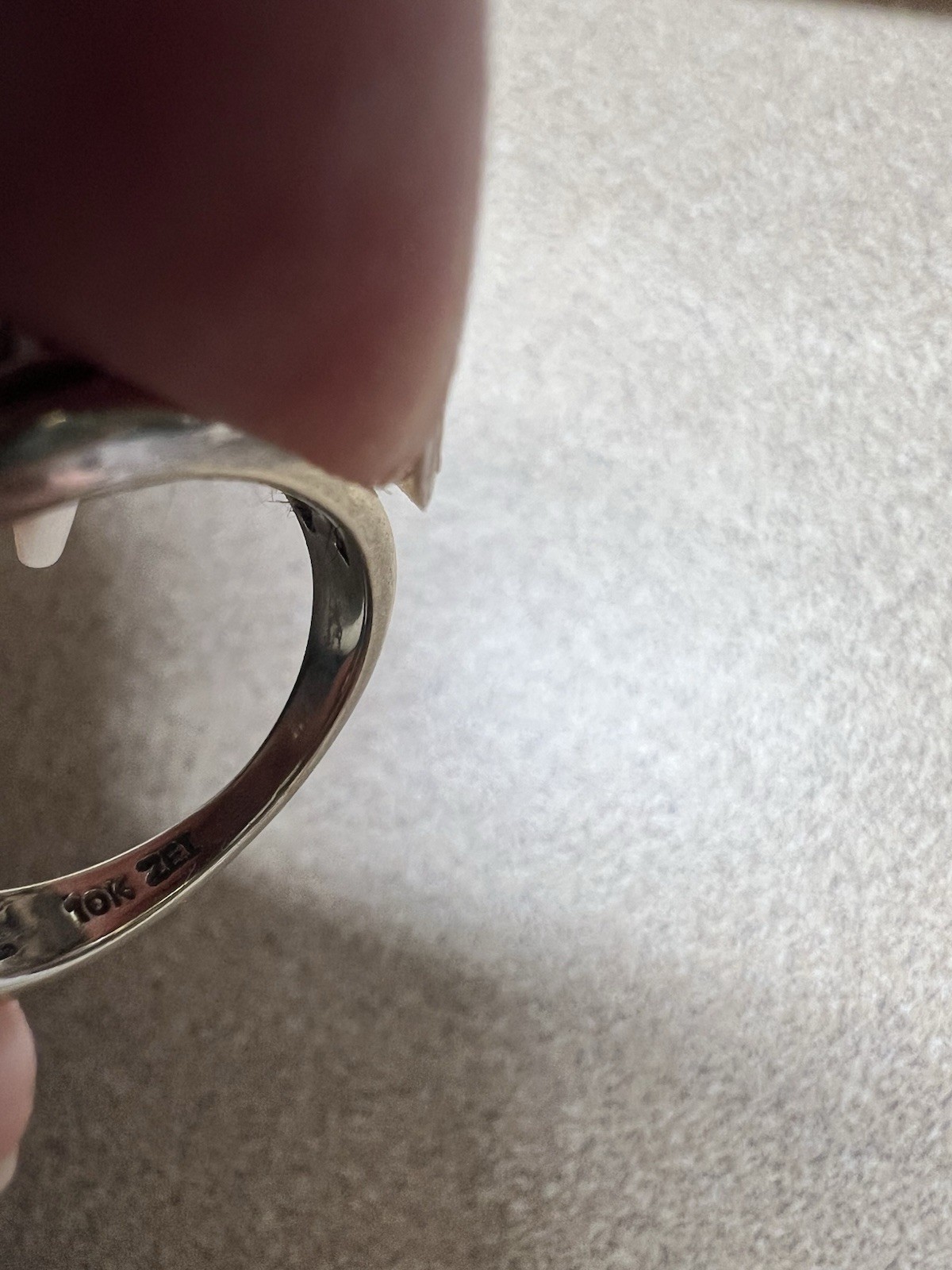 10k White Gold Diamond Engagement Ring Solitaire with Accents Zales