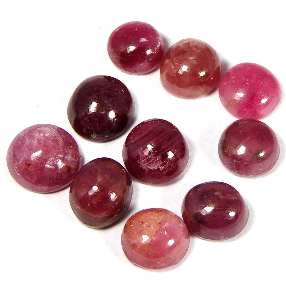 17.20Cts100%Natural red ruby Round cabochon ring ringize gemstone.lot