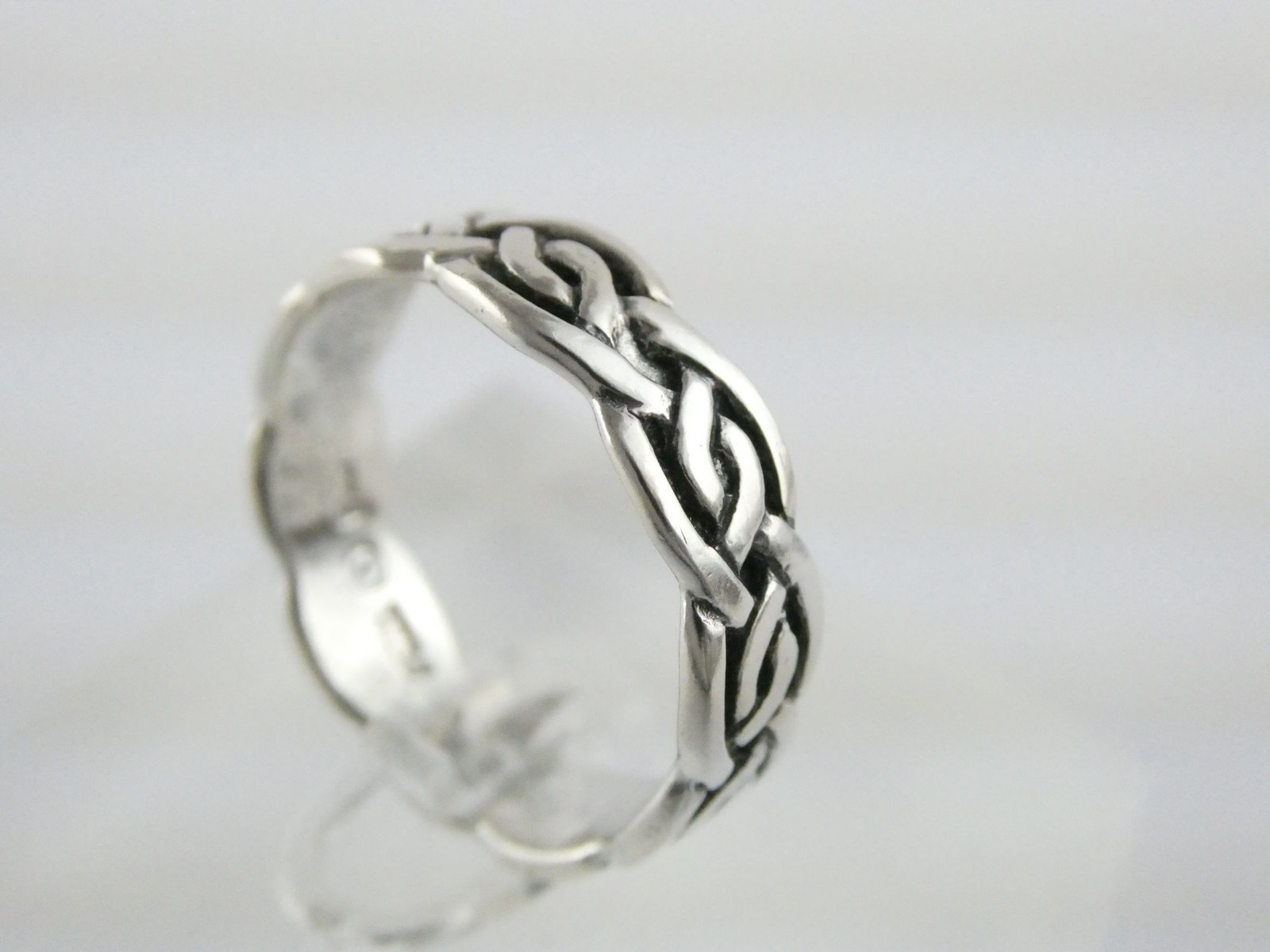 Peter Stone PSCL Sterling Silver Celtic Knot Band Ring 925 Size 9.25 4.3g