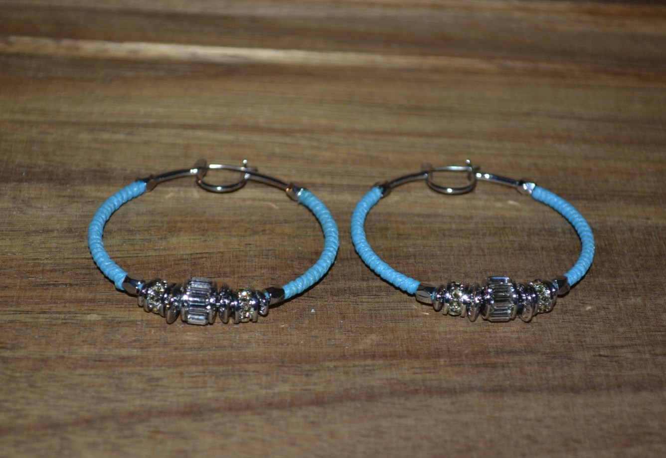 Henri Bendel Leather-Wrapped Hoop Earrings