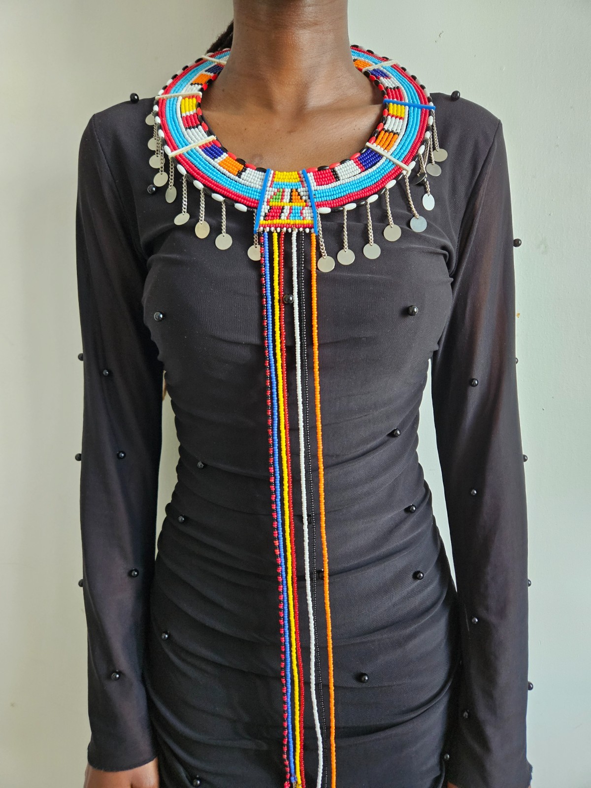 African Maasai Beaded Wedding Necklace –Handmade Tribal Collar Statement Jewelry