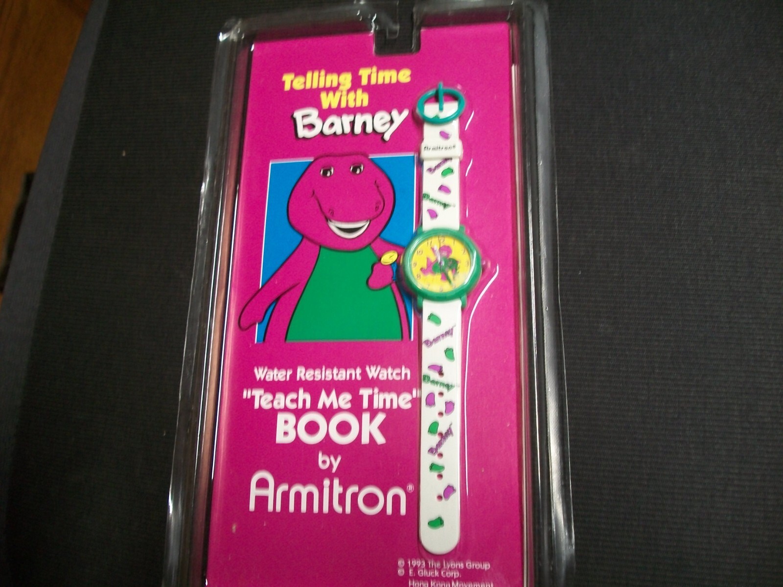 Telling Time With Barney Armitron Watch Teach Me Time Book 1993 NOS NIP