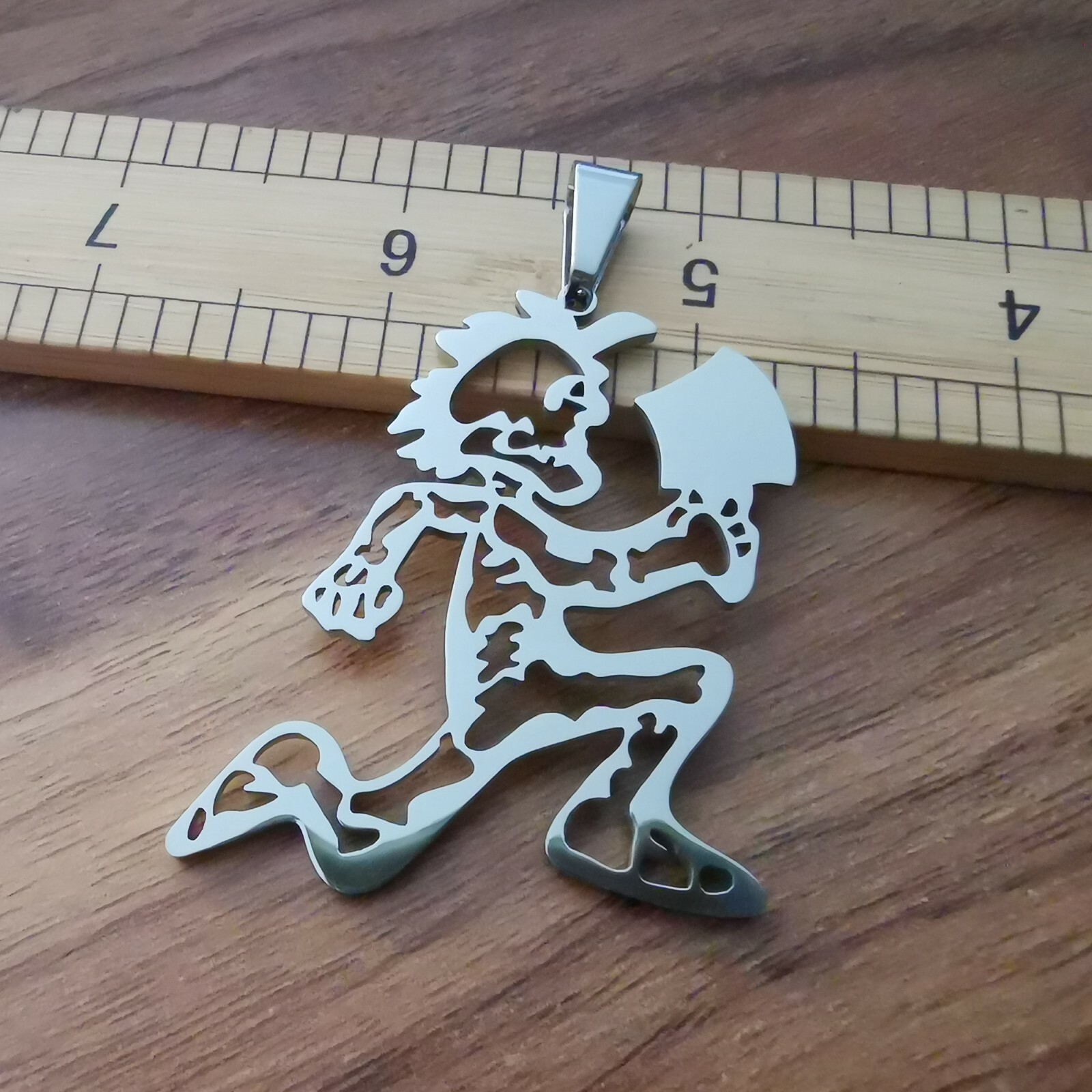 Insane Clown Posse TWIZTID hatchetman skeleton charm JUGGALO ICP 30″ necklace