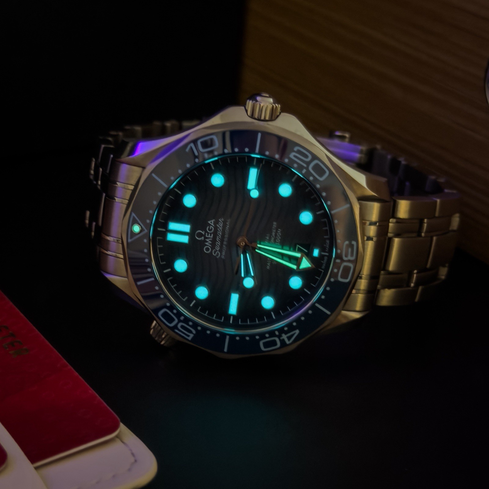 Omega Seamaster Diver 300M 210.30.42.20.03.003 42mm Summer Blue Dial Box & Paper