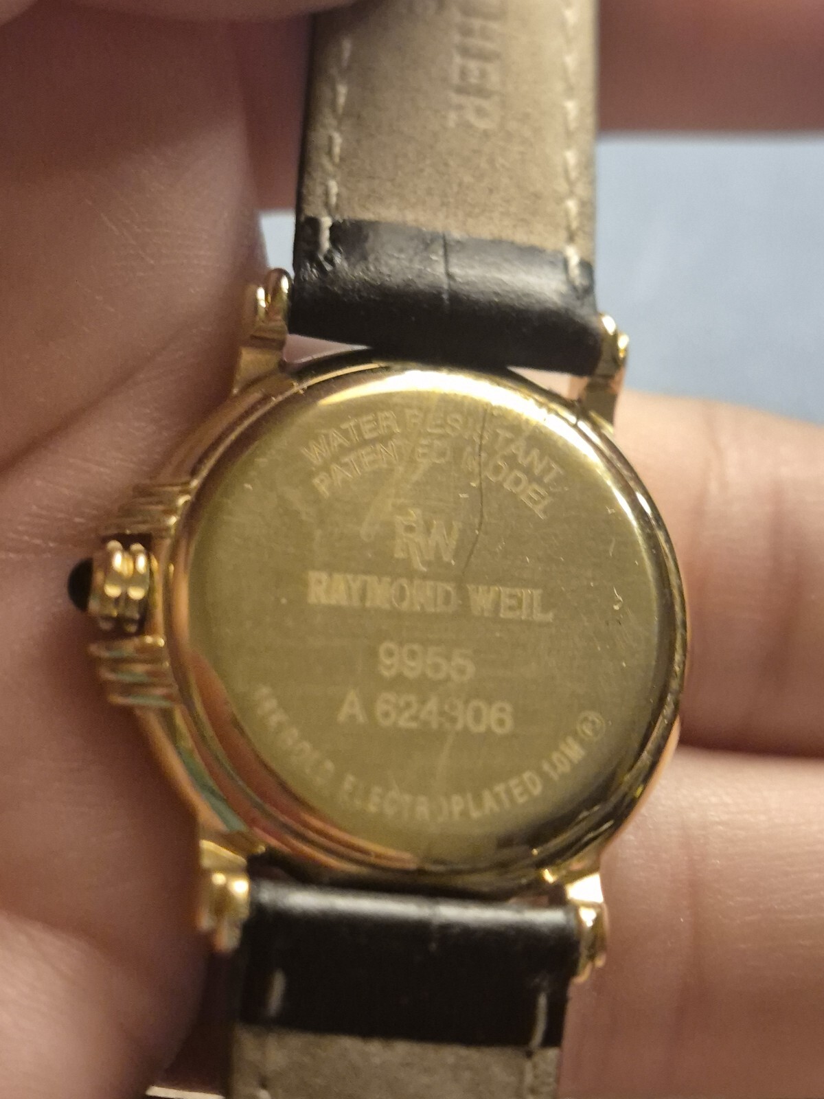 Raymond Weil Ladies Leather Strap Watch Vintage 9955 Working