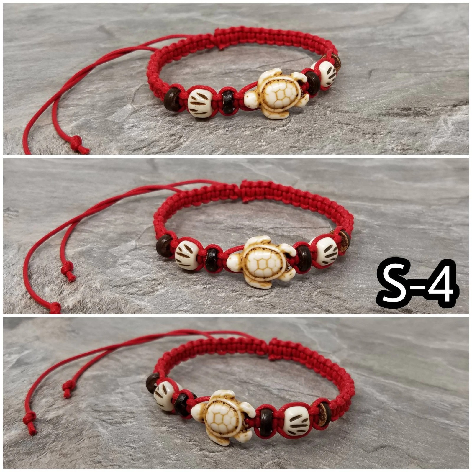 Sea Turtle Bracelet Braided Macrame Adjustable Cord Beach Bracelet Unisex Turtle