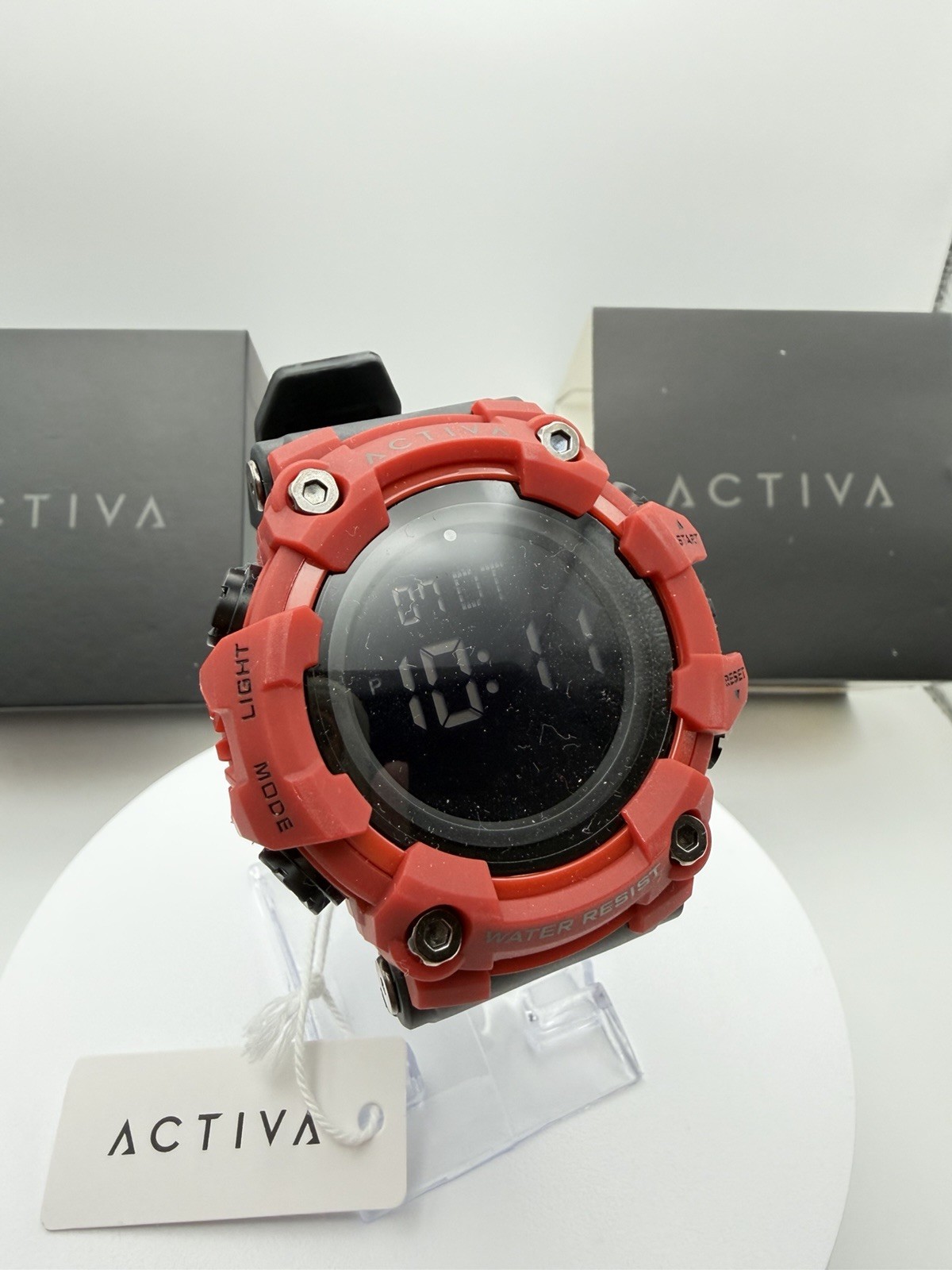 ACW1968-006 Activa Kadron x Invicta Digital Watch Men’s 53mm Black/Red