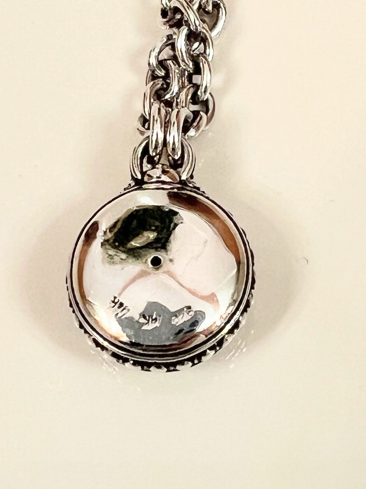 David & Ronnie Necklace 21.5” Silver (925) w 14K Accents, Lab Created Emerald