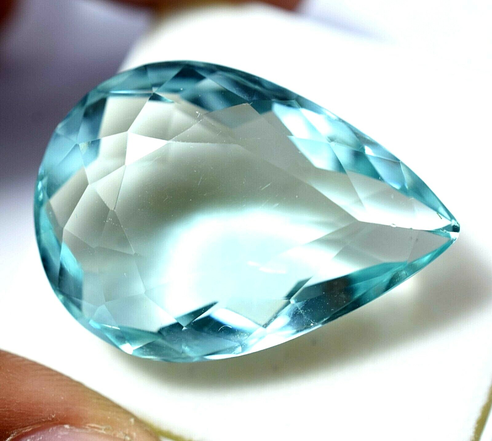 Lab Created AAA+ 48.45 Ct Blue AQUAMARINE Top Quality GGL Certified Gemstone
