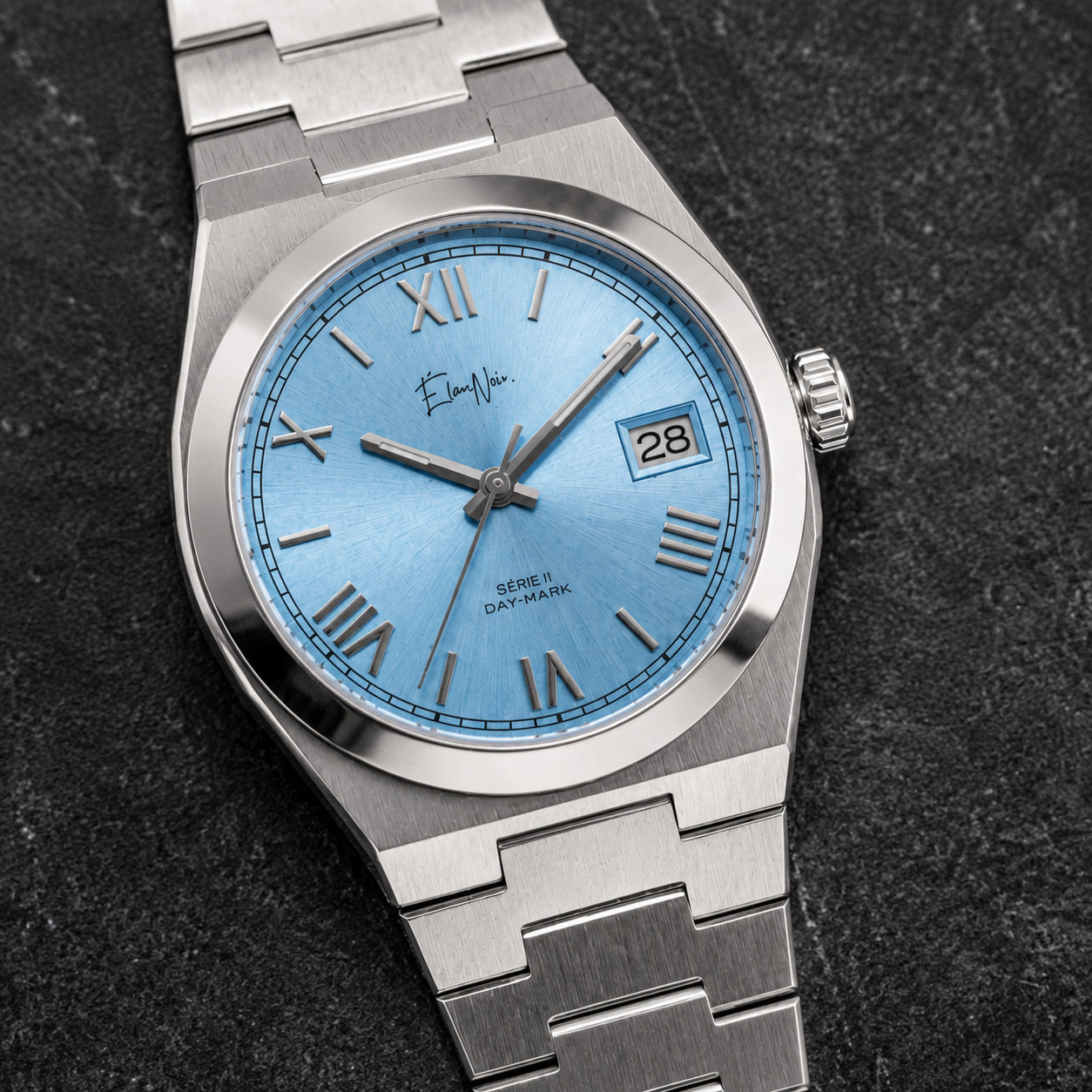 Élan Noir Série I Lagoon Blue 39mm Automatic NH35 Sapphire Crystal Steel Watch