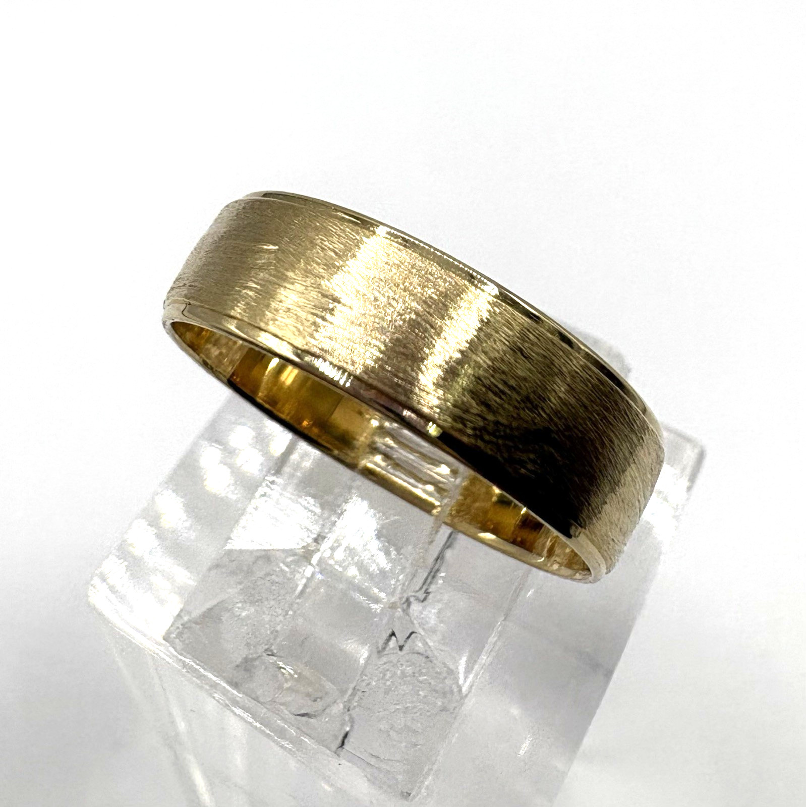estate 14k yellow gold 6mm wedding band 4.2g sz9.5 $1399 #818 (24-hour shipping