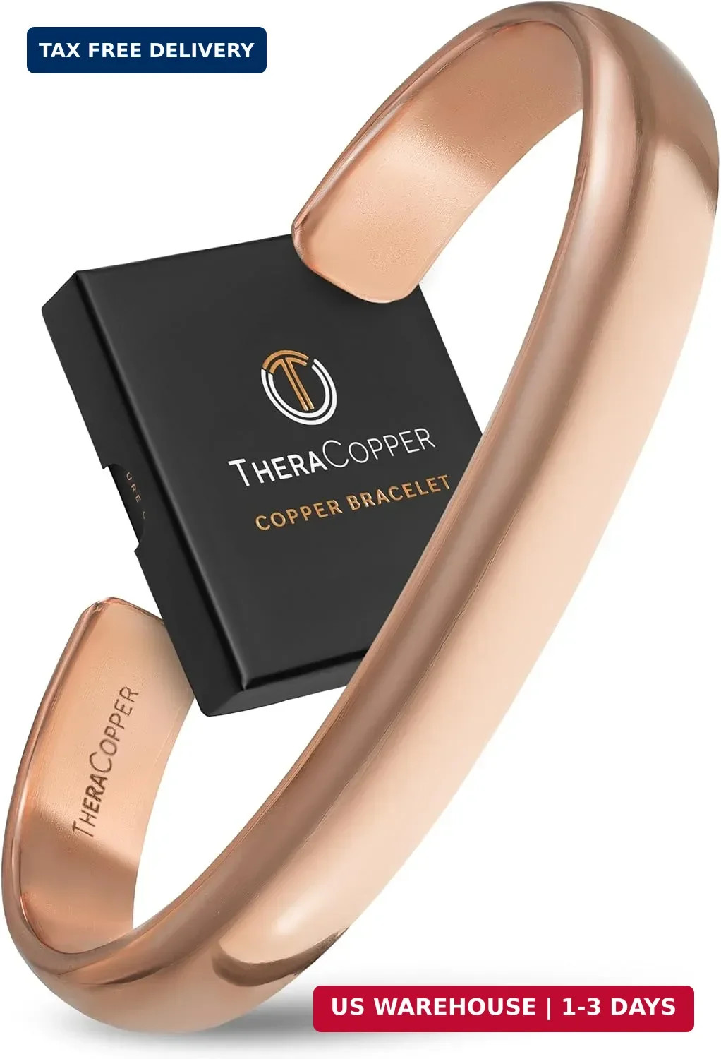 TheraCopper Copper Bracelet for Men & Women – 100% Pure Copper Bracelets – Raw,