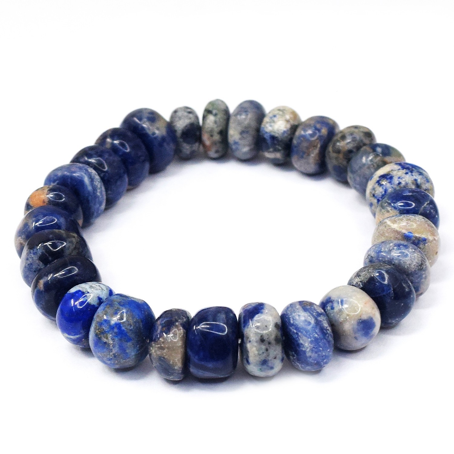 Awesome Sodalite & Lapis Lazuli 230.00 Cts Stretchable Bracelet Beaded RK 02E804