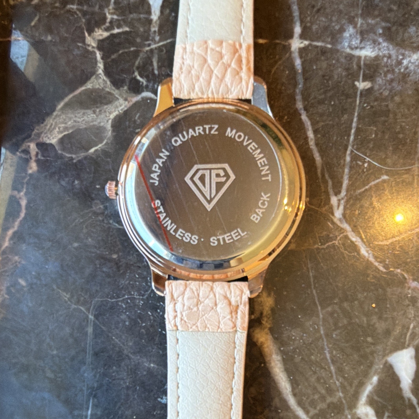 Women’s Light, Pink, Watch, Rose, Gold, Leather Strap, Black Gift Box