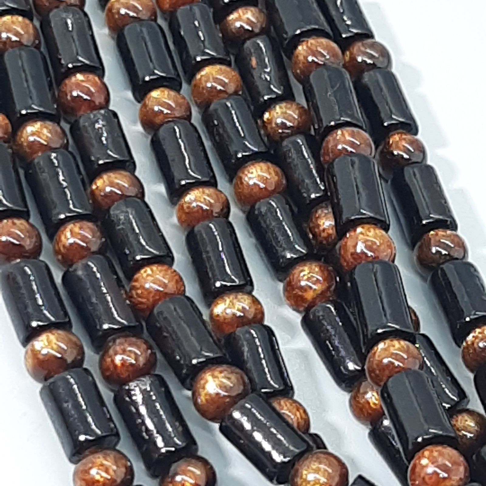 JAY KING DTR DESERT ROSE TRADING Black Coral Bead & Sterling Silver Necklace 925