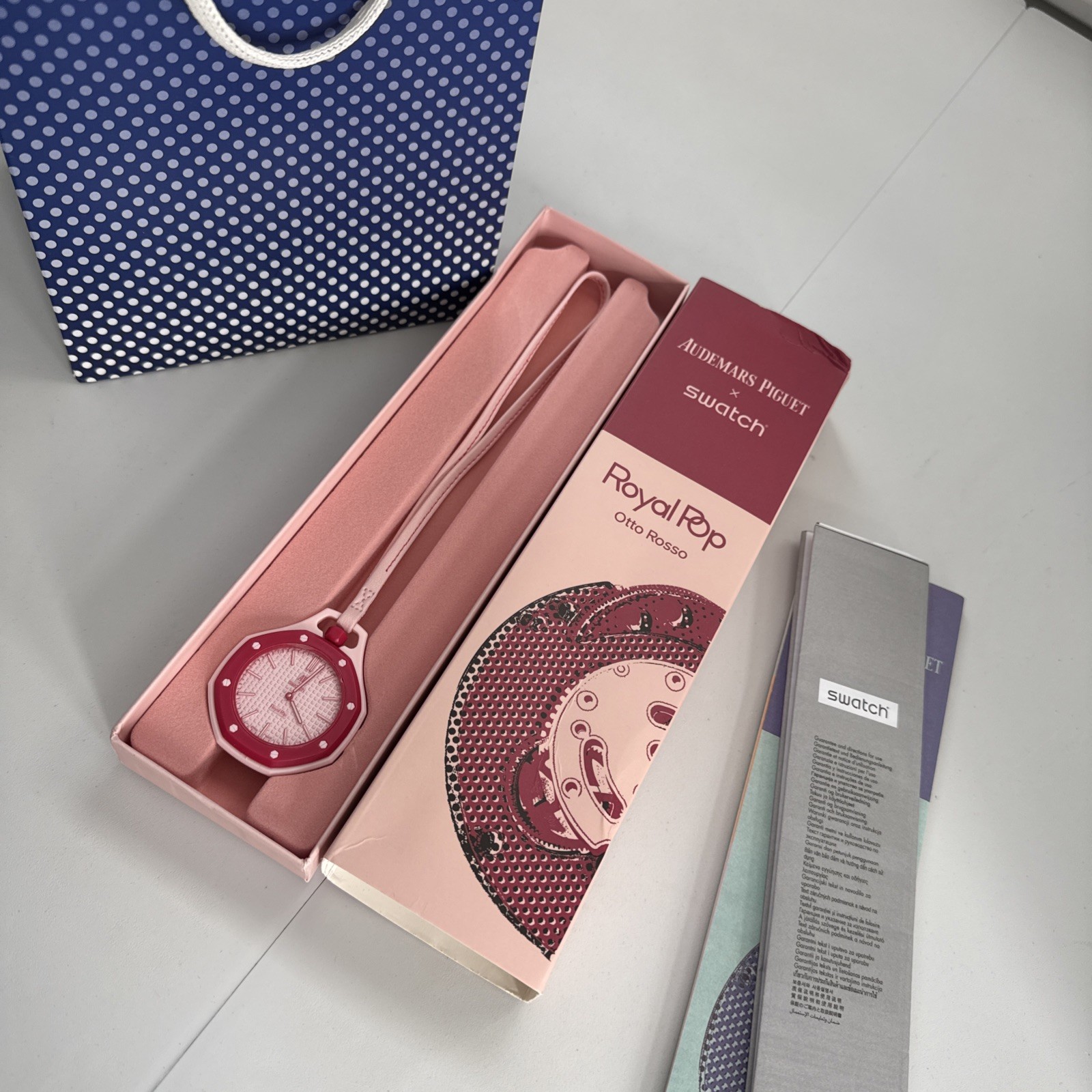 Swatch x Audemars Piguet AP Royal Pop Watch Otto Rosso [SSX03R100N] *Dent Box *