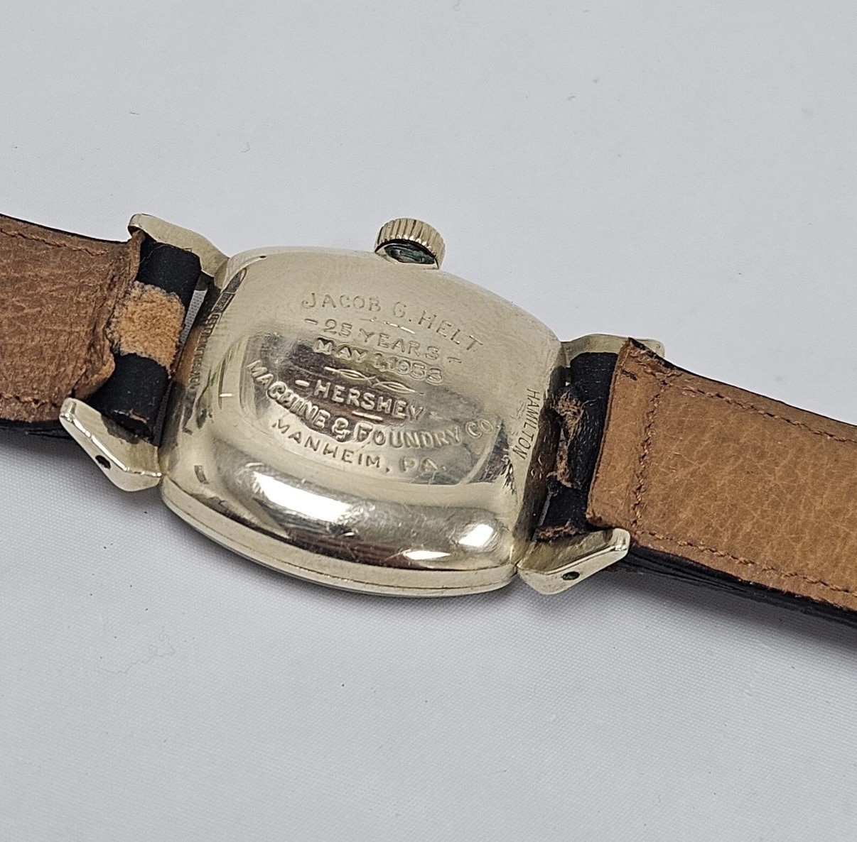 Vintage 1949 Man’s HAMILTON BELDON Two Tone Dial 10k Gold Filled Mechanical Wind