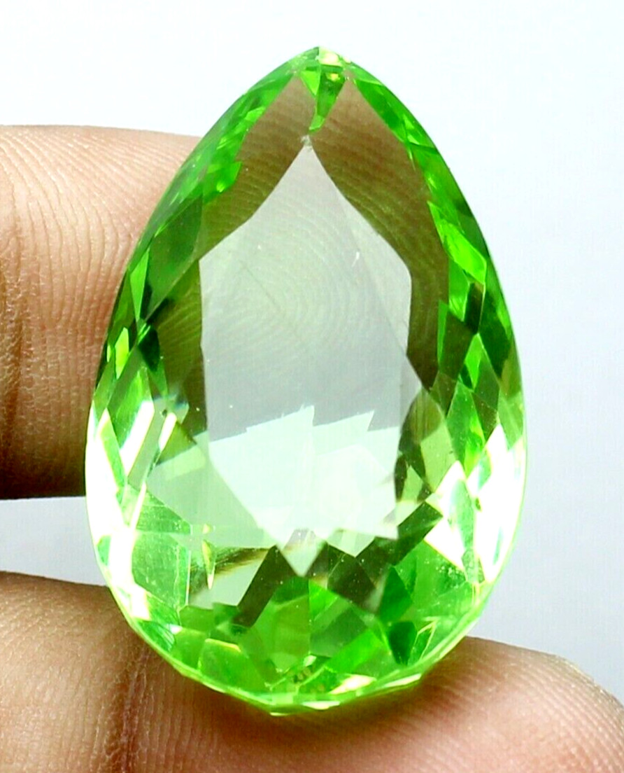 66.10 Ct. Pear Cut Green Peridot Faceted AAA+ Loose Gemstone Gift for Birthday
