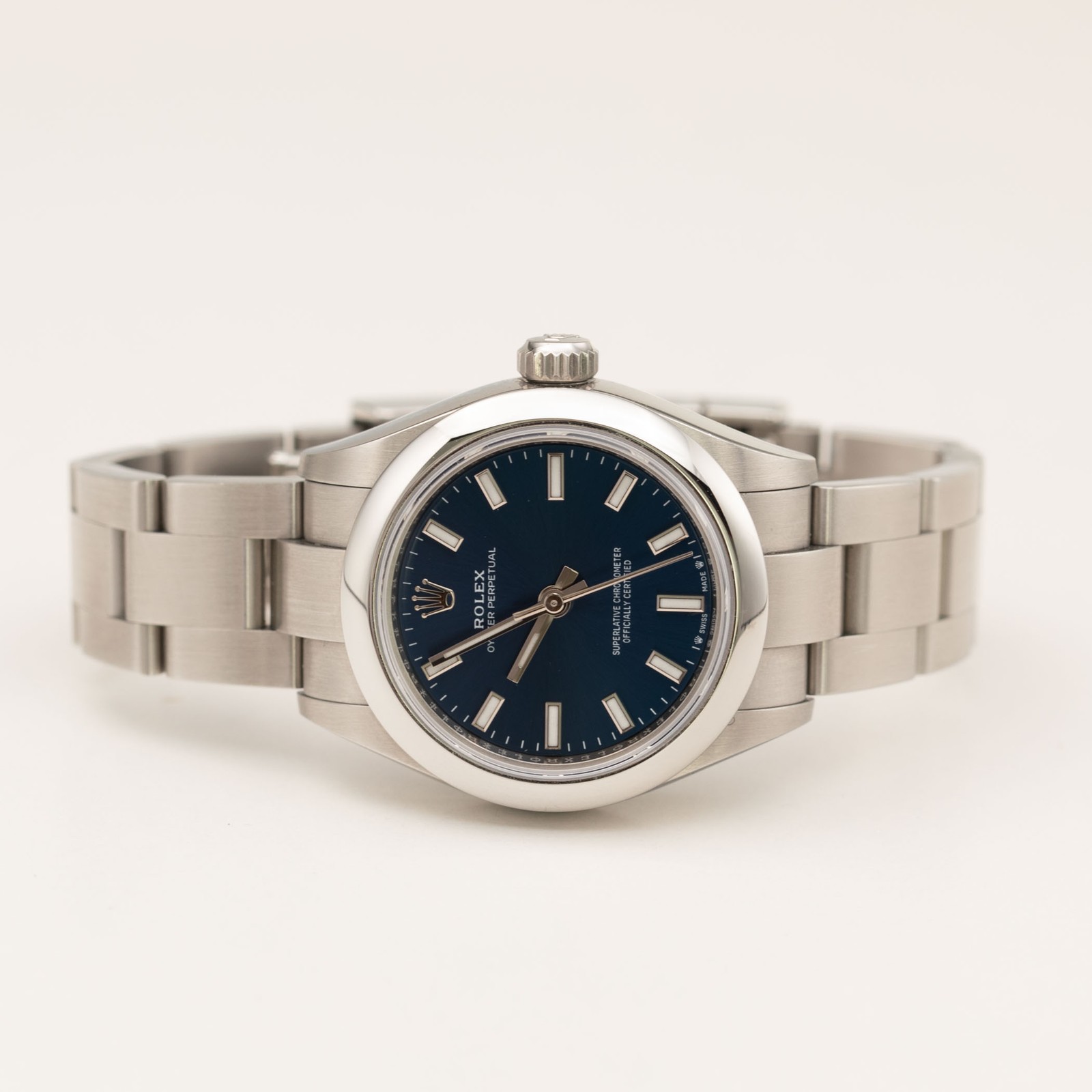 Rolex Oyster Perpetual 276200 28mm Blue Dial Watch Full Set, BOX & PAPER