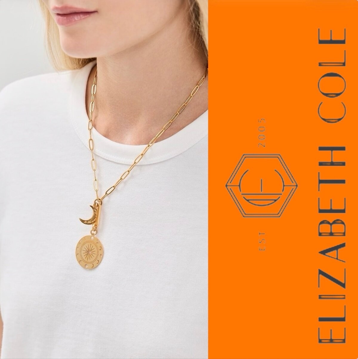 Elizabeth Cole Dream Necklace 24K Gold Plated Jewelry Gift