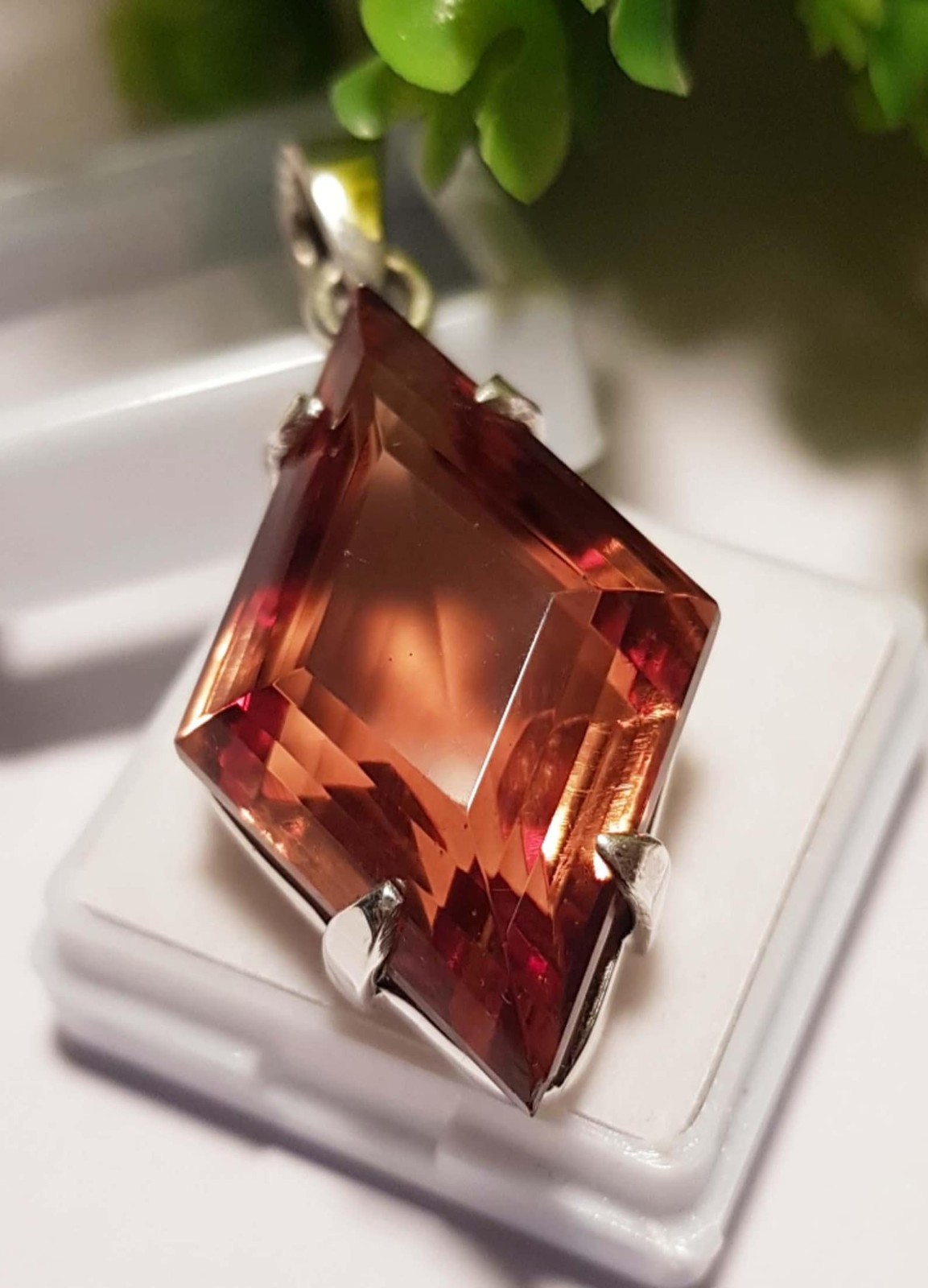 Natural 53 CT Color Change Alexandrite GIE Certified Gemstone Pendant 925 Silver