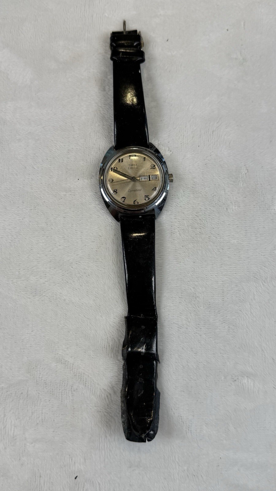 Vintage Timex Electric Dynabeat Watch Day Date Works New Battery As Is