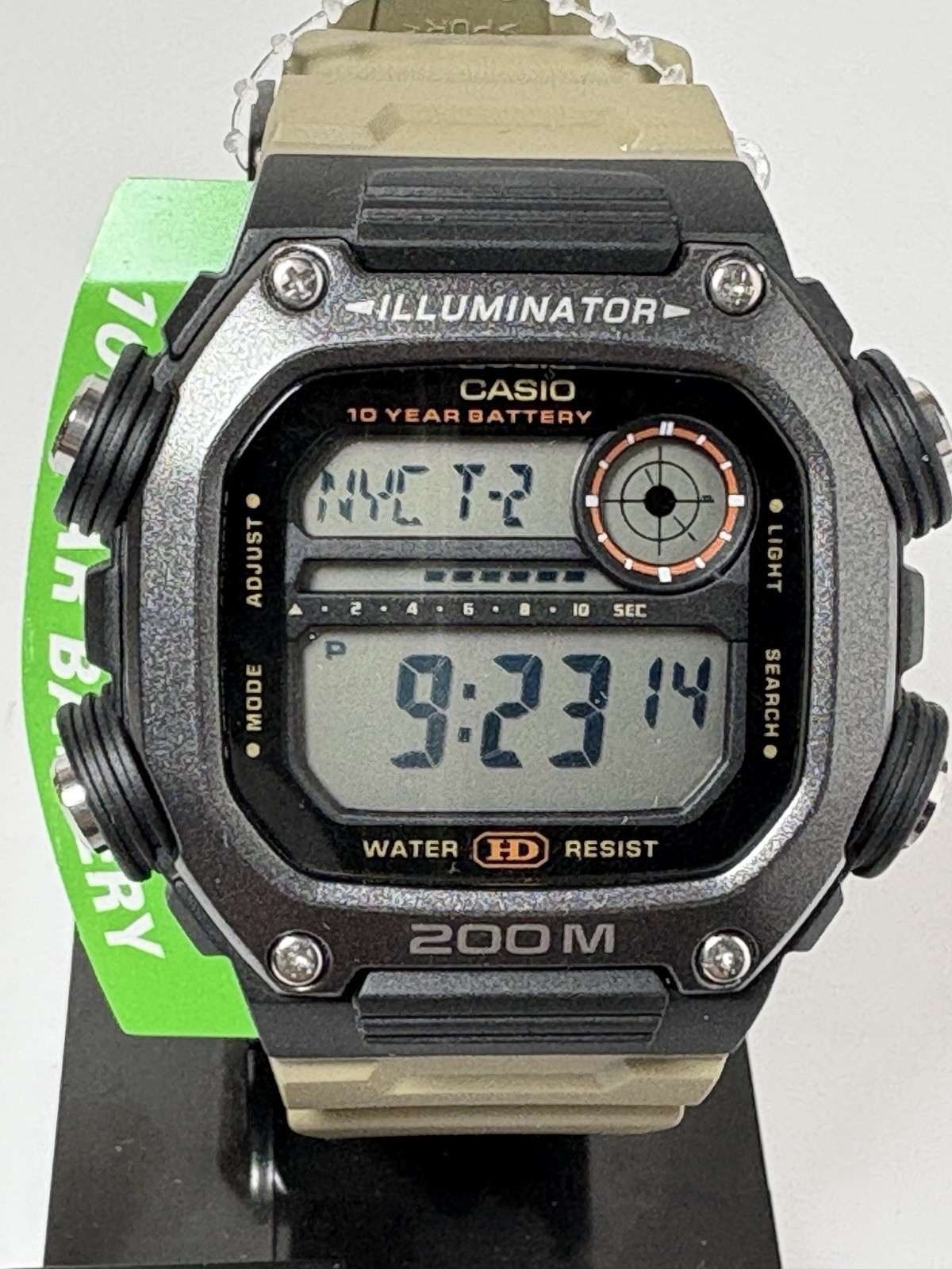 Casio DW291HX-5AV, X-Long Strap Watch, World TIme, Alarm, Day/Date, 200 Meter WR