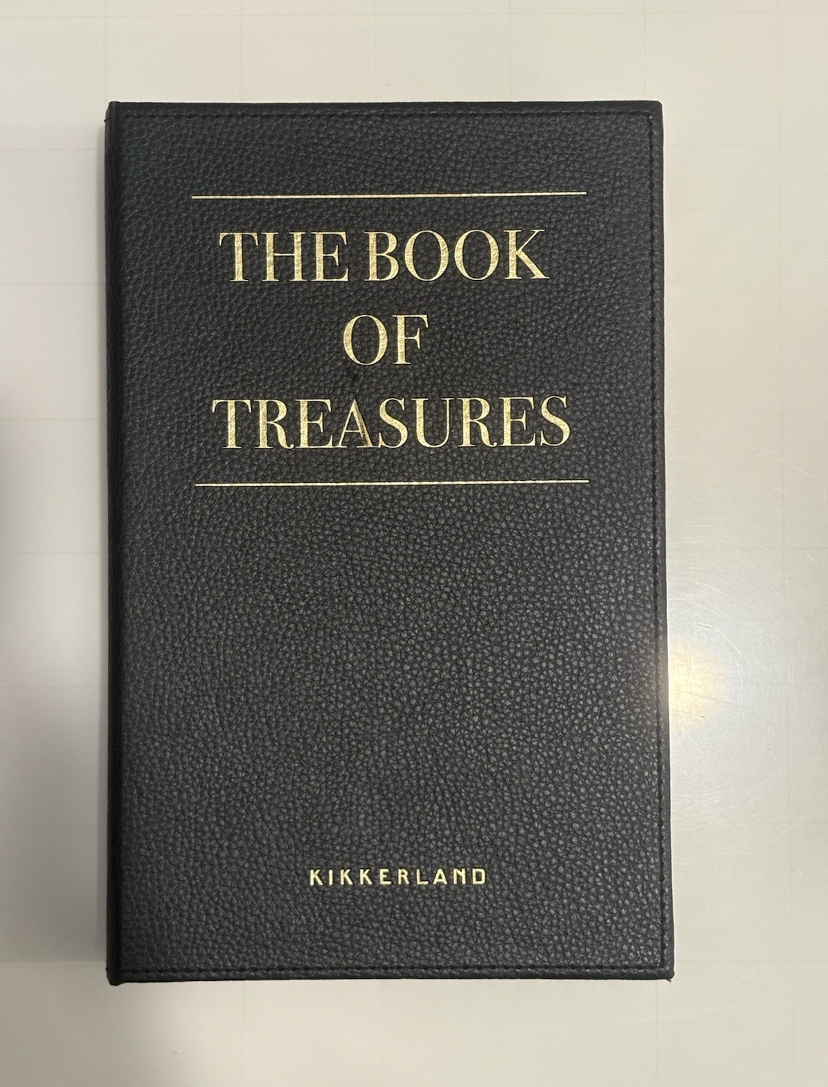 Kikkerland Book-Themed Faux Leather Lined Jewelry Box, Black, Ring/Earring