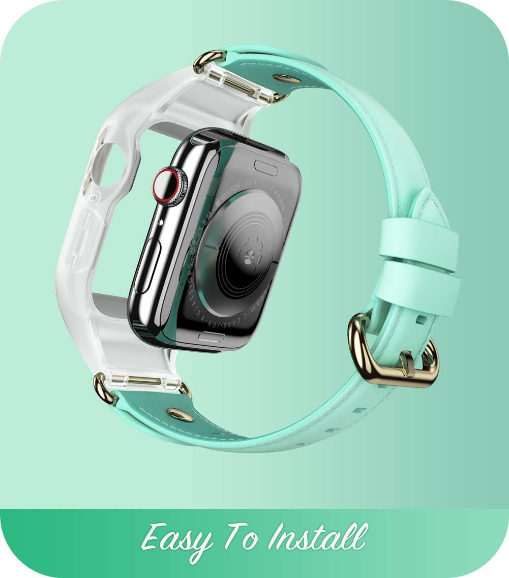 i-Blason For Apple Watch 6 SE 5 4 3 2 1 Wristwatch Band Strap Bumper Case Women