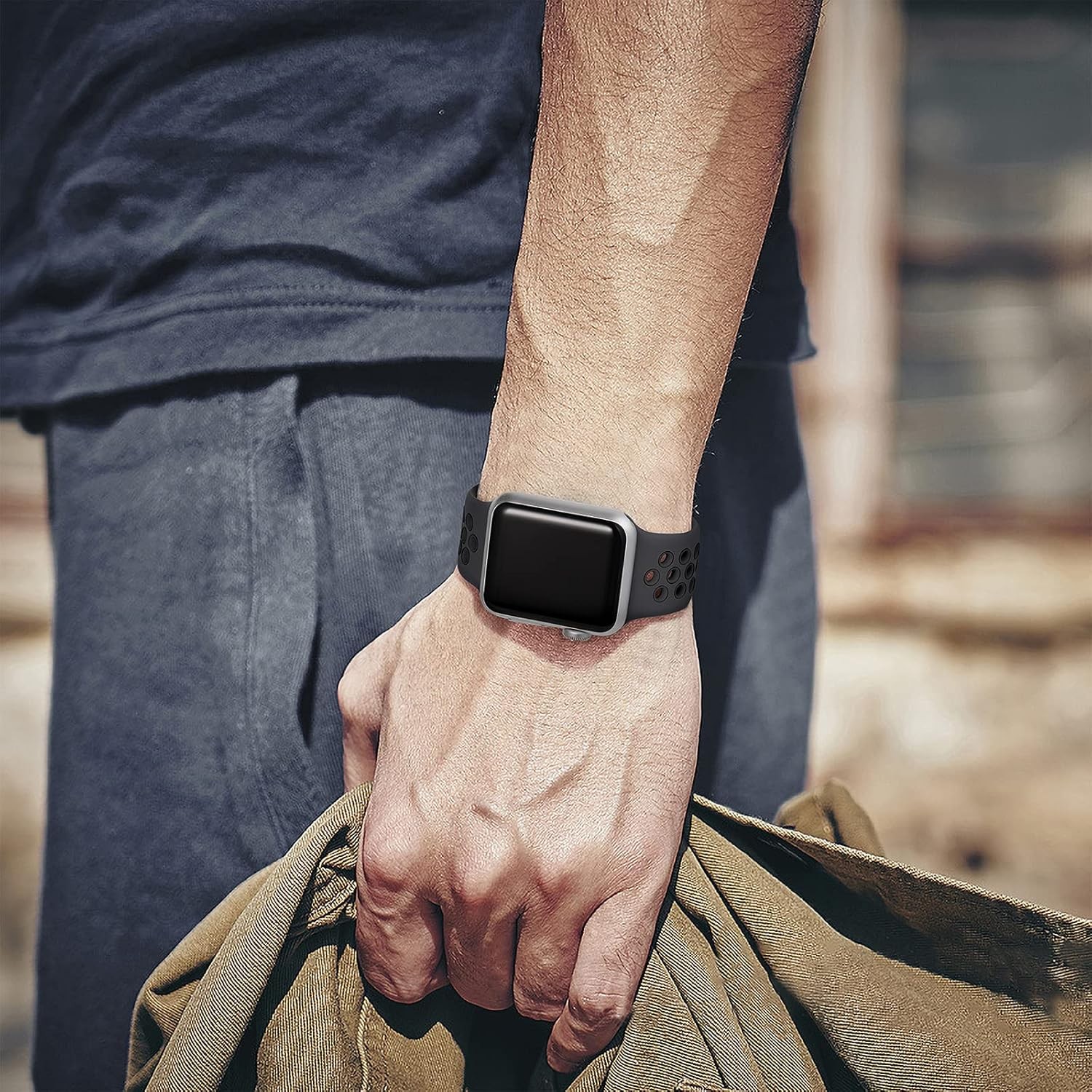 Lerobo Sport Bands 38mm/40mm/41mm/42mm(Series 10) S/M, Anthracite Black