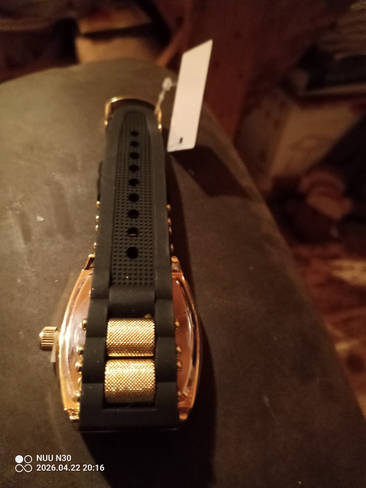 52mm Montres Carlo Men’s Sport Fashion Silicone Band Stones Luxury Wrist Watch
