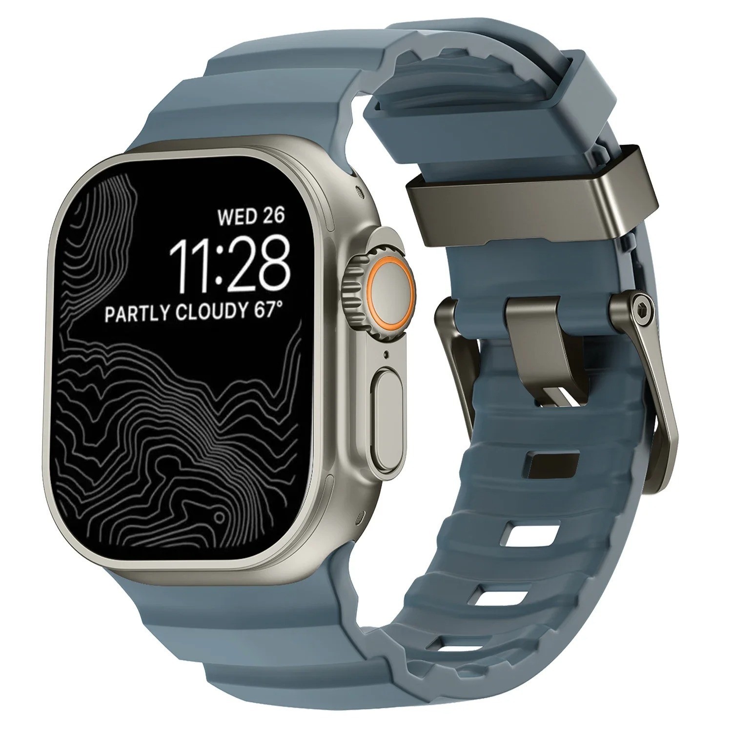 Trail Silicone Band for Apple Watch Ultra 3 2 49mm Strap 46/45/44mm S 1-11 Sport