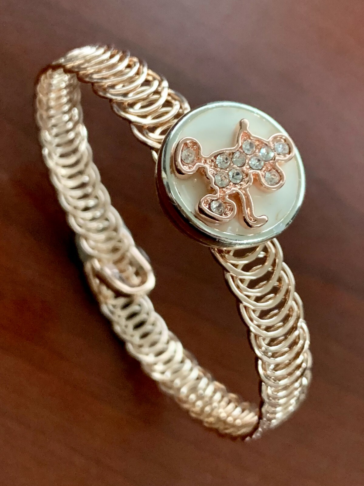 Snap Jewelry Rose Gold Wrap Coil Bracelet Adjustable fits 18-20mm Ginger Charms