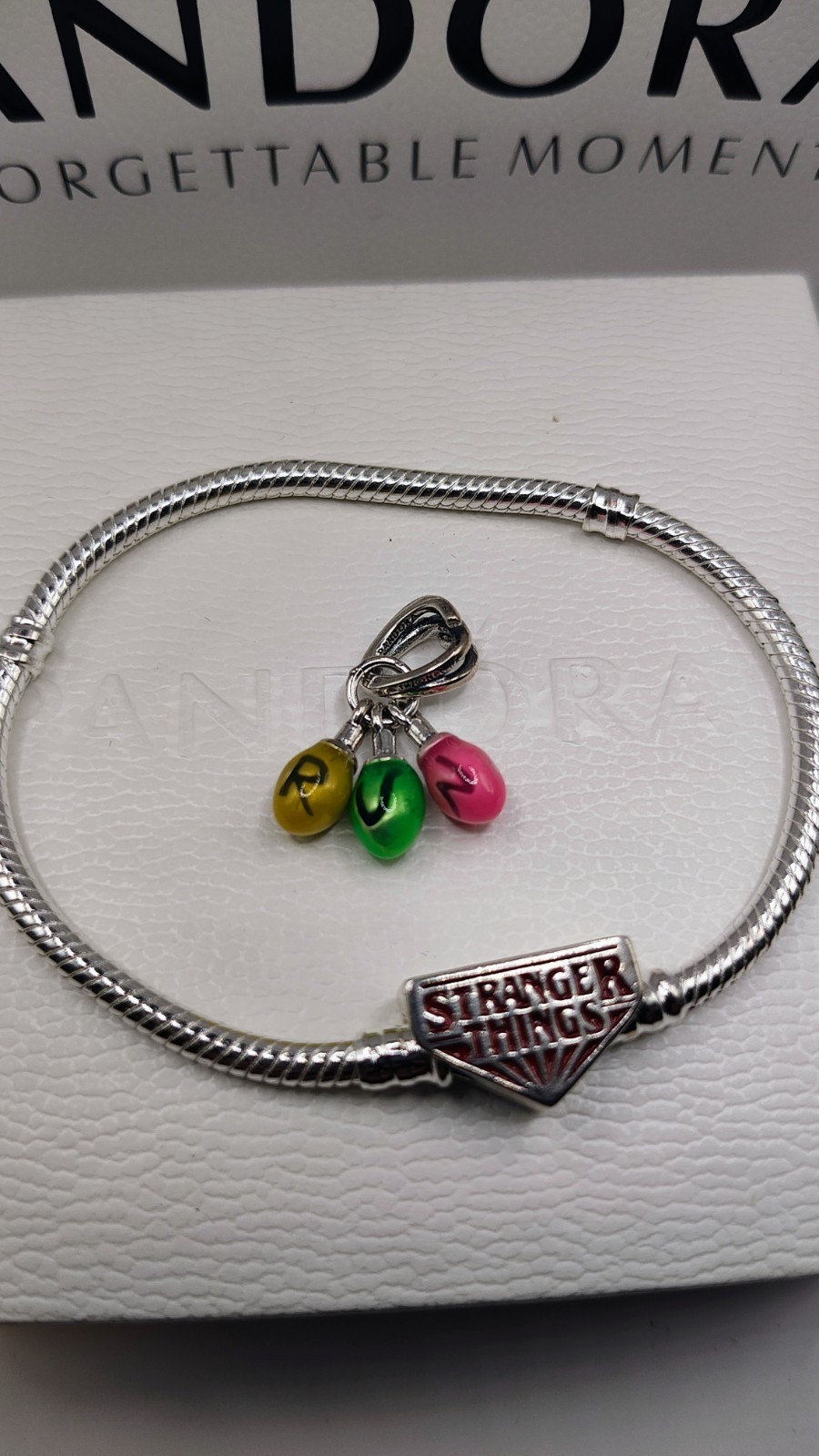 Pandora Stranger Things S925 Snake Chain Bracelet with CHARMS/Box/Bag Included