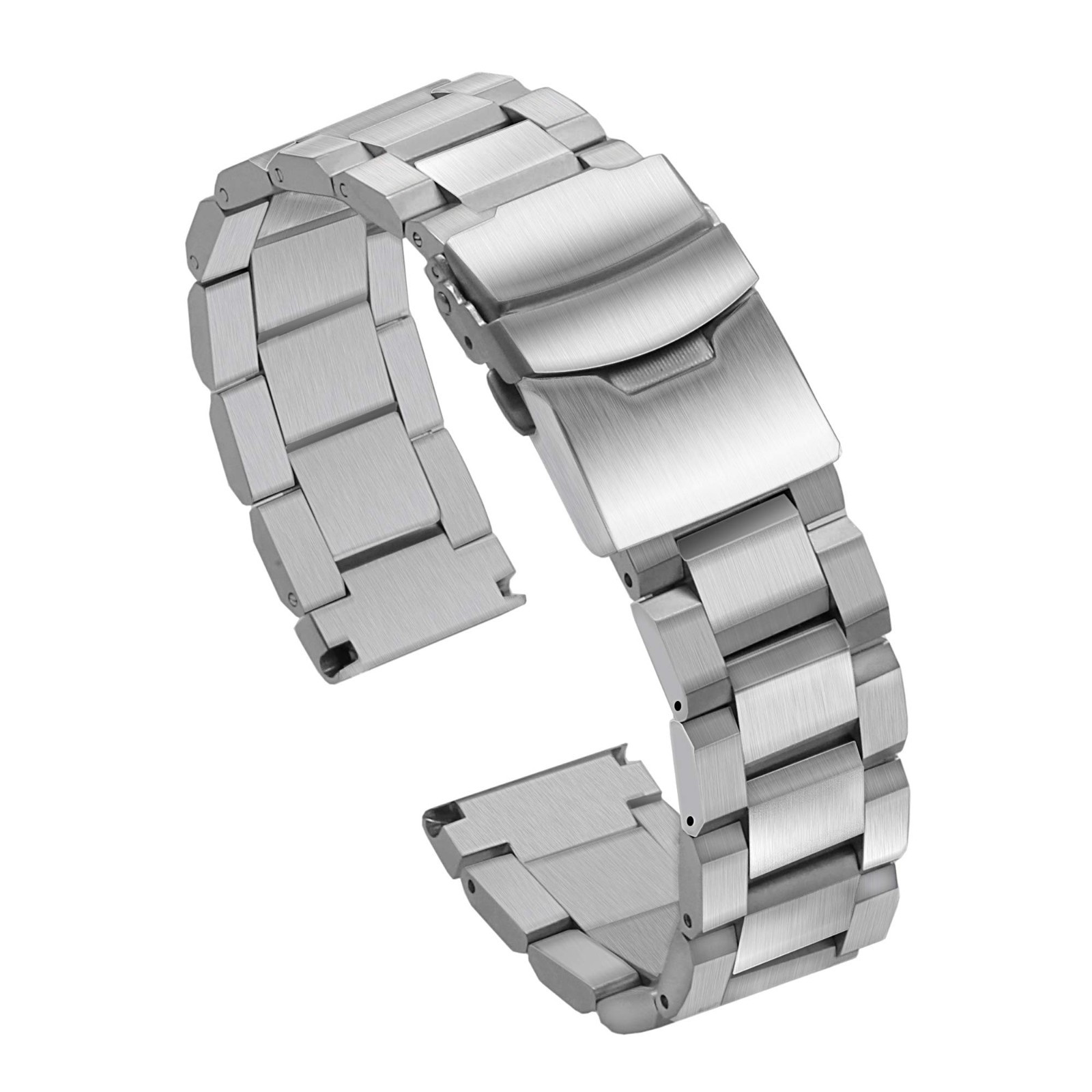 New 18 20 21 22 24 mm Stainless Steel Watch Bands Brushed Finish Watch Strap