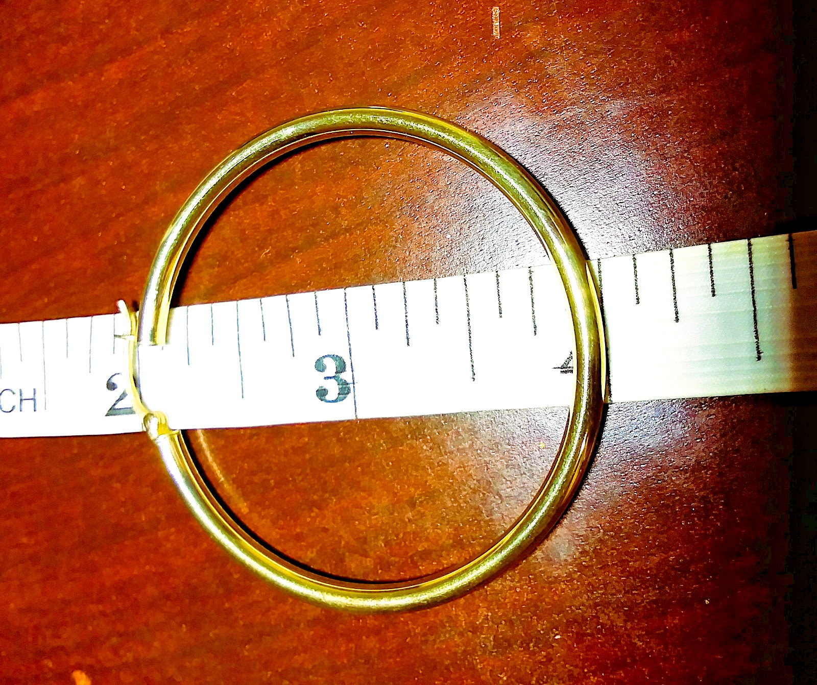 14k Solid Yellow Gold Hoop Earrings Large 2″ / 50mm / 3mm | 3.94g READ DESC