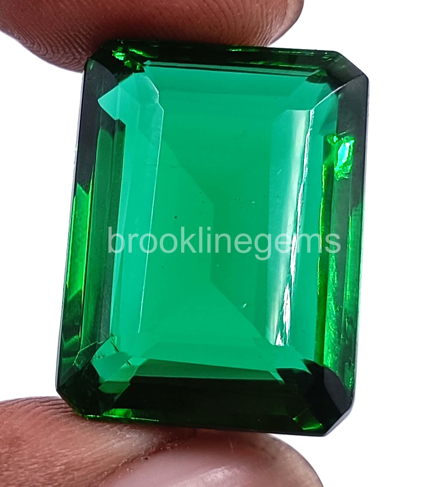 Natural Green Emerald 26.75 Ct Emerald Cut EGL Zambia Loose Gemstone 5ART