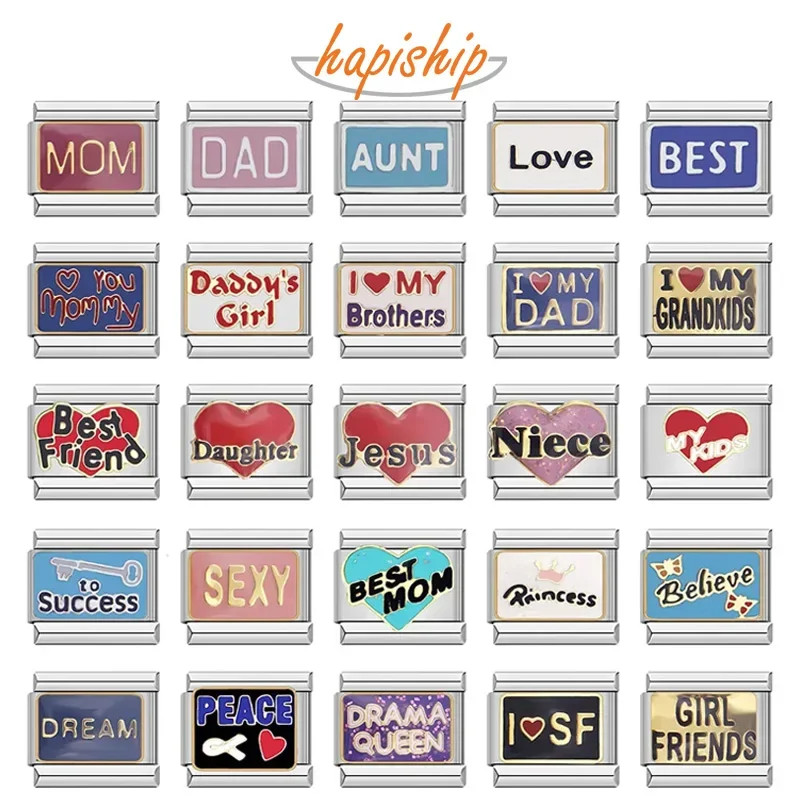 Charming Niece Love Links for DIY Stainless Steel Bracelets – DJ132