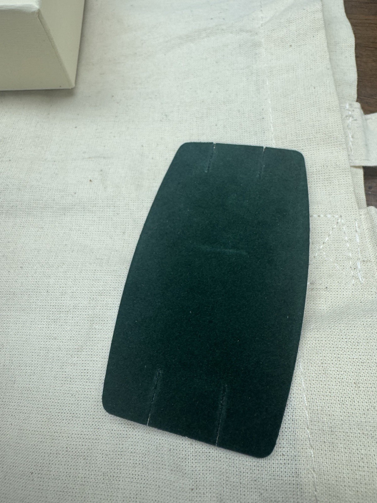 Rolex Service Center Green Velvet Suede Watch Travel Pouch Case New Box