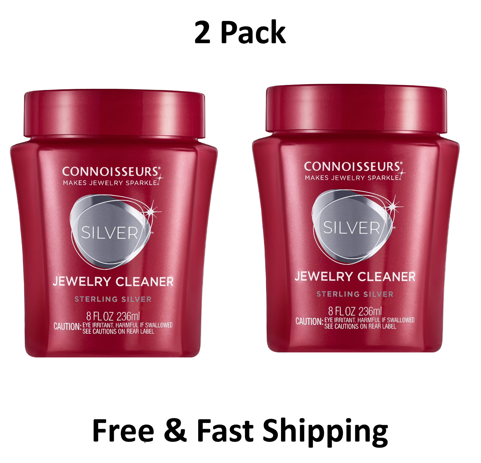 Connoisseurs Silver Jewelry Cleaner, Liquid Dip Jewelry Cleaner in Red Jar( 2 pk