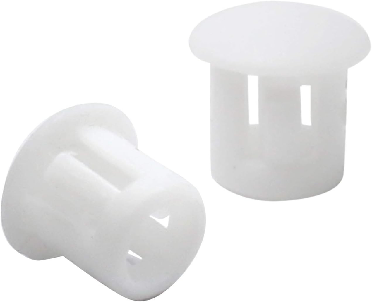 60PCS 6Mm (1/4″) White Hole Plugs Plastic Flush Type Hole Plugs Snap in Locking