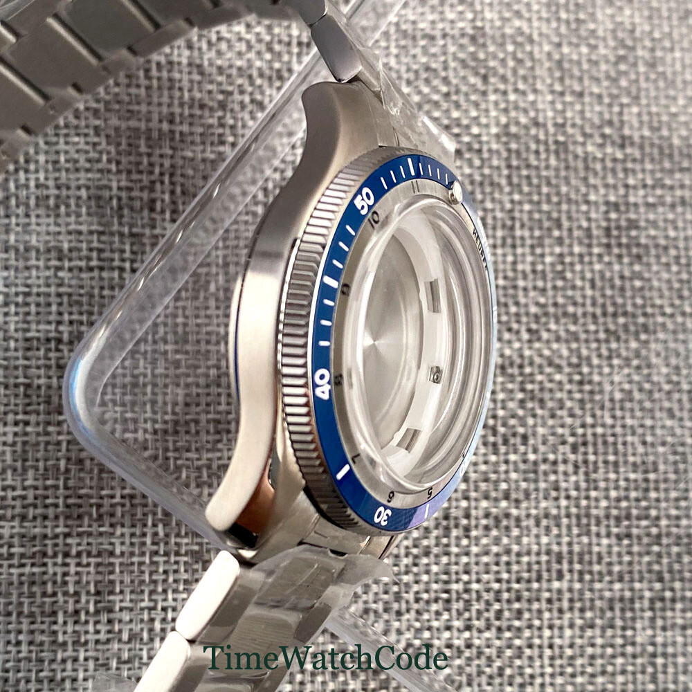 40mm Double Bow Sapphire Crystal Watch Case Fit NH35 NH36 NH38 PT5000 20ATM 316L